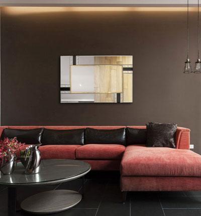 Rectangular wall mirror, MDF backing