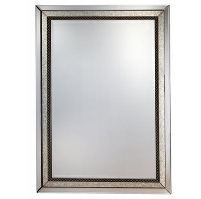 Rectangular Wood Frame Glass Mirror