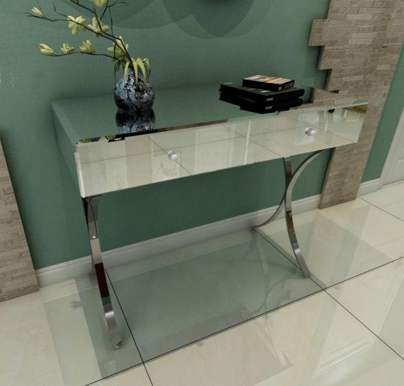 Mirror Glass Decorative Entryway Table